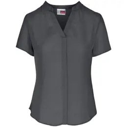 Ladies Short Sleeve Ava Blouse Charcoal